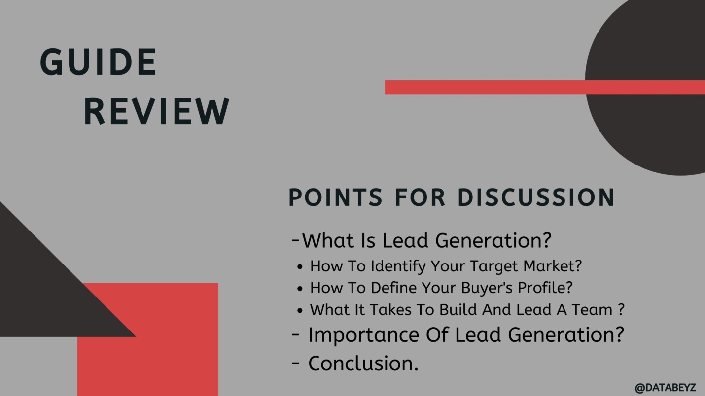 Lead Generation - Guide Review | Databeyz